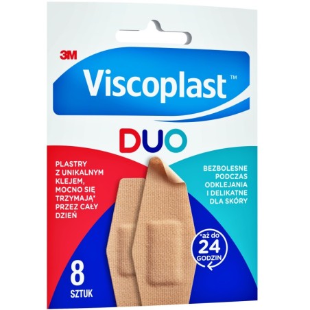 VISCOPLAST DUO WODOODPORNE PLASTRY ELASTYCZNE 8 szt - 2 rozmiary