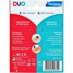 VISCOPLAST DUO WODOODPORNE PLASTRY ELASTYCZNE 8 szt - 2 rozmiary