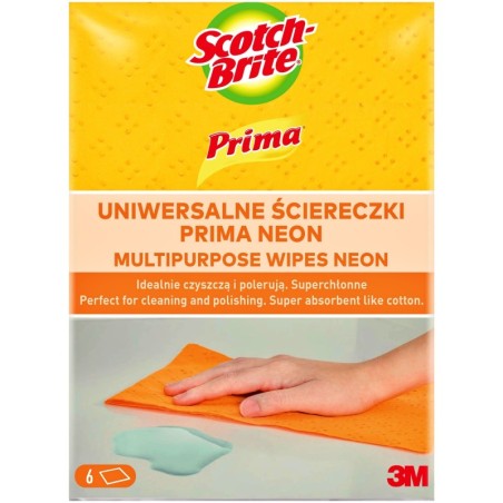 ŚCIERECZKI PRIMA JAK BAWEŁNA NEON 6 szt 32*39