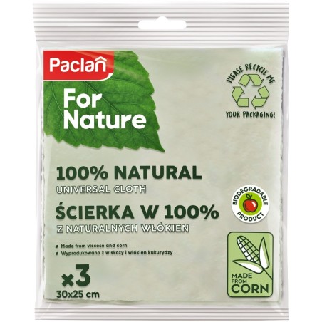 Scierki Kuchenne Wiskoza Kukurydza PACLAN FOR NATURE 3 szt