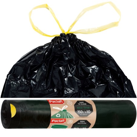 Worki na Smieci PACLAN ECO LINE Z TASMA 150L 10 szt