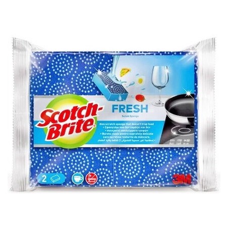 SCOTCH BRITE FRESH CZYŚCIK PŁASKI 2 SZT DO DELIKATNYCH