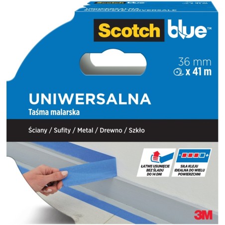 SCOTCH TAŚMA MALARSKA BLUE UNIWERSALNA 36mmx41m