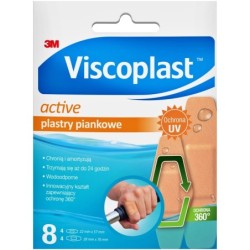 VISCOPLAST ACTIVE 8 szt - 2 rozmiary      plastry piankowe