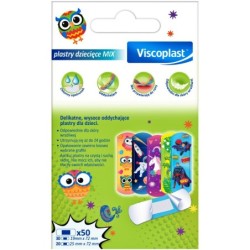 VISCOPLAST Zestaw Plastrow Dla Dzieci MIX 50 szt
