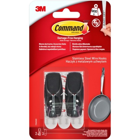 Haczyki COMMAND z uchwytem metalowym 17065 BLACK
