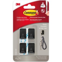 Haczyki Samoprzylepne Czarne COMMAND 4 szt 17032 BLACK