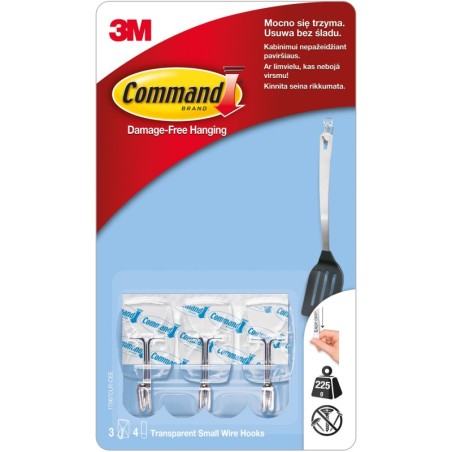COMMAND 3M PRZEŹROCZYSTE HACZYKI MAŁE 3SZT 17067