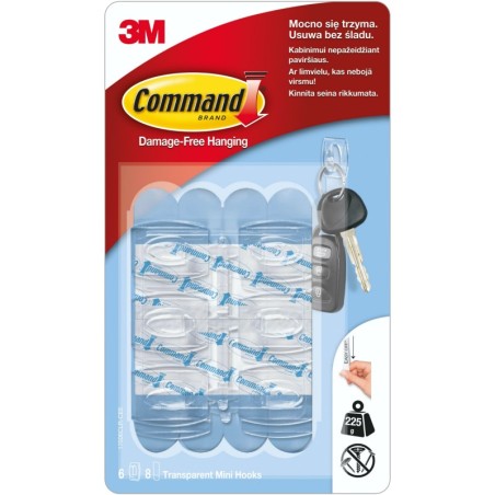 COMMAND 3M PRZEŹROCZYSTE HACZYKI MAŁE 6SZT 17006