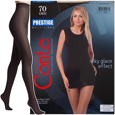 RAJSTOPY DAMSKIE CONTE 70 DEN PRESTIGE R5 NERO