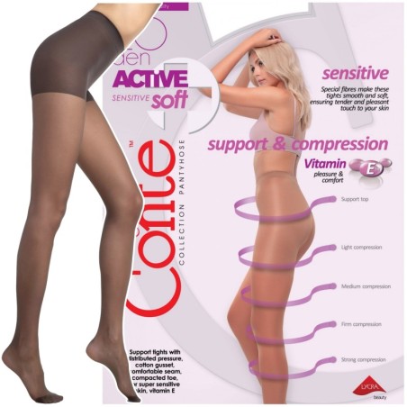 RAJSTOPY WYSZCUPLAJACE CONTE 20 DEN ACTIVE SOFT R2 SHADE