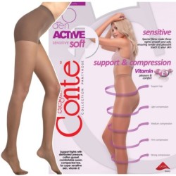 RAJSTOPY WYSZCUPLAJACE CONTE 20 DEN ACTIVE SOFT R5 MOCCA