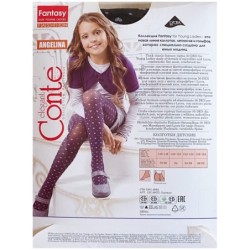RAJSTOPY WZORY CONTE ANGELINA 158-164 GRAFIT