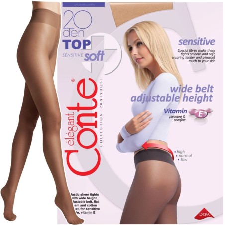 RAJSTOPY DAMSKIE CONTE 20 DEN TOP SOFT R2 BEZ