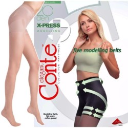 RAJSTOPY WYSZCZUPLAJACE CONTE 20 DEN X-PRESS R2 NATURAL