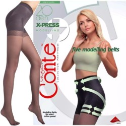 RAJSTOPY WYSZCZUPLAJACE CONTE 20 DEN X-PRESS R4 GRAFIT