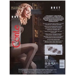 RAJSTOPY WZORY CONTE 60 DEN DUET R2 NERO-MELANGE