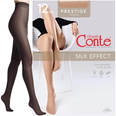 Rajstopy Damskie CONTE 12 den PRESTIGE R4 Nero
