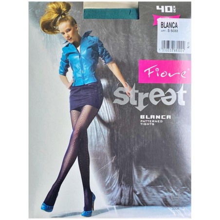 BLANCA Rajstopy Wzory FIORE 40 DEN R4 JADE