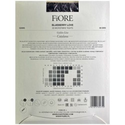 BLUEBERRY Rajstopy Wzory FIORE 60 DEN 3D R3 PLUM