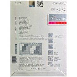BONA Rajstopy Wzory FIORE 3D 60 DEN R2 LIGHT GREY