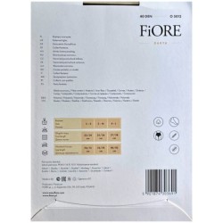 DARYA Rajstopy Wzory FIORE 40 den R3 BLACK