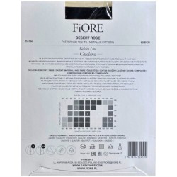 DESERT ROSE Rajstopy Wzory FIORE 20 DEN R2 BLACK