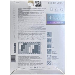 DIONISA Rajstopy Wzory FIORE 3D 60 DEN R2 BORDEAUX