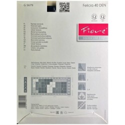 FELICIA Rajstopy Wzory FIORE 40 DEN R4 BLACK