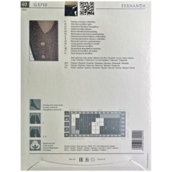 FERNANDA Rajstopy Wzory FIORE 40 DEN R2 BLACK