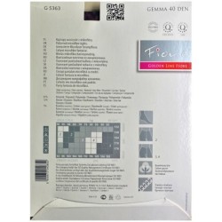 GEMMA Rajstopy Wzory FIORE 40 DEN R2 NAVI BLUE