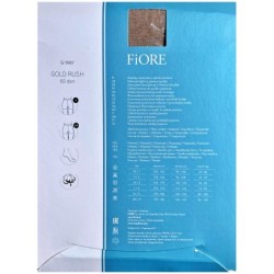 GOLD RUSH Rajstopy Wzory FIORE 60 DEN R2 Melange-capucino