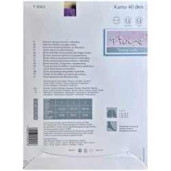 KAMA Rajstopy Wzory FIORE serduszka dziewczece R3 LIGHT GREY