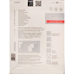 LAVIS Rajstopy Wzory FIORE 20 DEN R2 BLACK