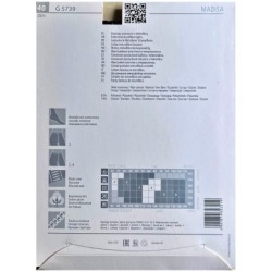 MADISA Rajstopy Wzory FIORE 40 DEN R2 BLACK-WHITE