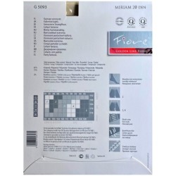 MIRIAM Rajstopy Wzory Szew FIORE 20 DEN R2 CAPPUCCINO