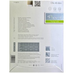 OLA Rajstopy Wzory FIORE Dzieciece R2 WHITE