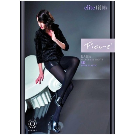 RAISA Rajstopy FIORE Microfibra 120 DEN 3D R2 GRAPHITE