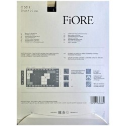 SHAYA  Rajstopy Wzory Kokarda FIORE R2 BLACK