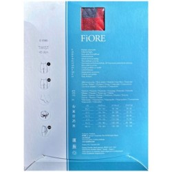 TWIST Rajstopy Wzory FIORE 40 DEN R3 MELANGE/RED