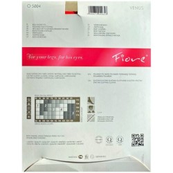 VENUS Rajstopy Wzory FIORE Body Koronka R2 BLACK