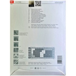 ARMANDA Rajstopy Wzory FIORE 3D 40 DEN R3 BLACK-WHITE