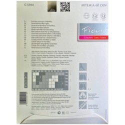 ARTEMIA Rajstopy Wzory FIORE 3D 60 DEN R3 GRAPHITE