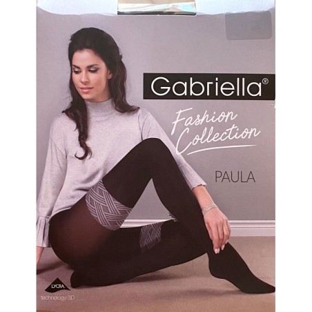 PAULA RAJSTOPY DAMSKIE WZORY 3D 60 DEN R3 NERO