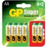 Baterie GP Super Alkaline LR06 AA 1,5V - 6 sztuk