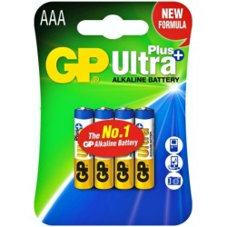 Baterie GP ULTRA+ ALKALINE LR03 AAA 1,5V - 4 szt