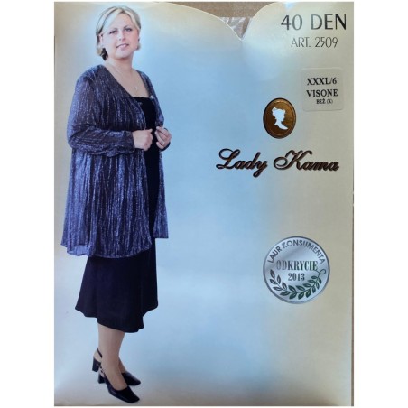 Rajstopy Plus Size LADY KAMA ANTONINA 40DEN R6 NATURAL