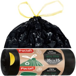 WORKI NA ŚMIECI PACLAN ECO LINE Z TAŚMĄ 35L 15SZT
