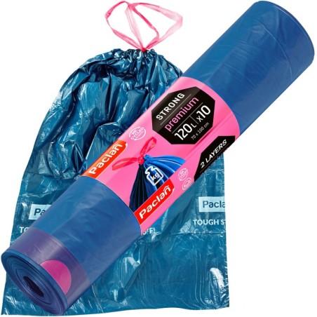 PACLAN WORKI NA ŚMIECI PREMIUM 120L 10SZT