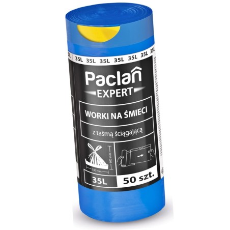 PACLAN EXPERT Worki na śmieci z taśmą 35 L - 50 szt